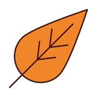 leaf foliage natural line and fill icon vector