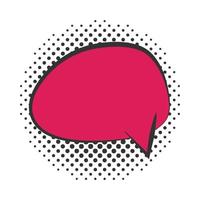 pop art speech bubble social media halftone style flat design white background vector