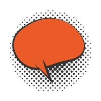 pop art speech bubble message halftone style flat design white background vector