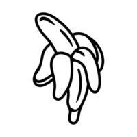 fresh banana pop art line style vector