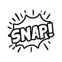 expresion cloud with snap word pop art line style vector