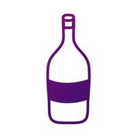 wine bottle drink style gradient icon vector