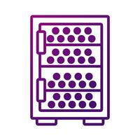 wine storage case gradient style icon vector