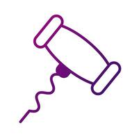 wine corkscrew gradient style icon vector