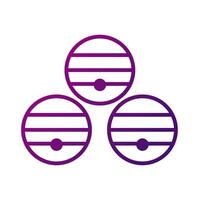 pile of wine wooden barrels gradient style vector