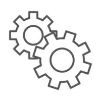 gears cogwheel mechanism line icon design vector