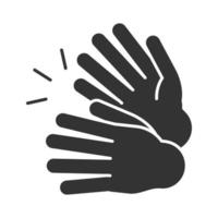 hands clap celebration silhouette icon design vector