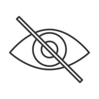 blind disabled eye no view world disability day linear icon design vector