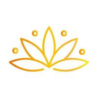 lotus flower floral decoration ornament gradient style icon vector