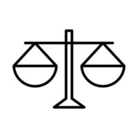 equality scale justice human rights day line icon design vector