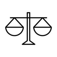 equality scale justice human rights day line icon design vector