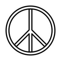 paz, esperanza, emblema, día de los derechos humanos, línea, icono, diseño vector