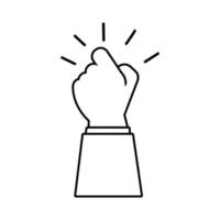 hand fist protest line style icon vector