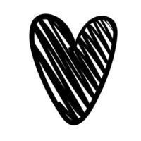 amor corazón pintado obra arte silueta estilo icono vector