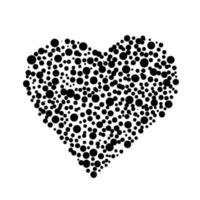 heart love dotted work art silhouette style vector