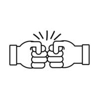 hands fists protests line style icon vector