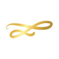 elegant border frame calligraphic decoration golden gradient style icon vector