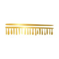 elegant strokes frame decoration golden gradient style icon vector