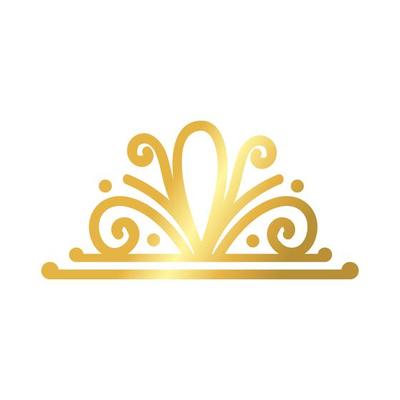 elegant victorian frame decoration golden gradient style icon