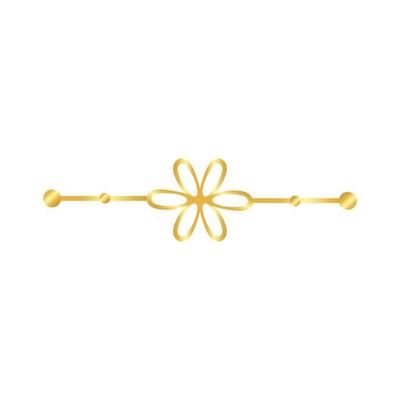 elegant border frame with flower decoration golden gradient style icon