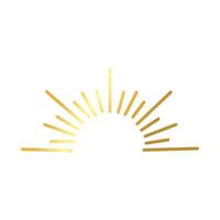 sunburst frame decoration golden gradient style icon vector