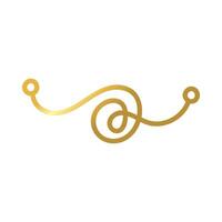 elegant border frame calligraphic decoration golden gradient style icon vector