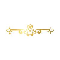 elegant border frame with flowers and leafs decoration golden gradient style icon vector