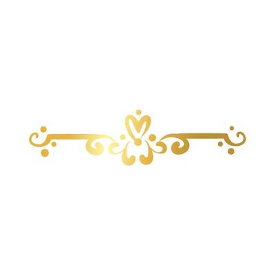 elegant border frame with flowers and leafs decoration golden gradient style icon