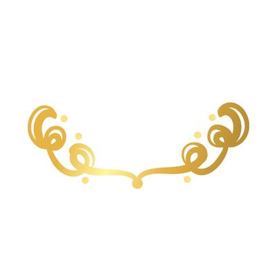 elegant border frame decoration golden gradient style icon