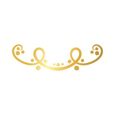 elegant border frame with leafs decoration golden gradient style icon