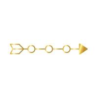 elegant arrow frame decoration golden gradient style icon vector