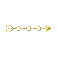 elegant arrow frame decoration golden gradient style icon vector