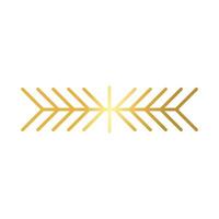 elegant border frame decoration golden gradient style icon vector