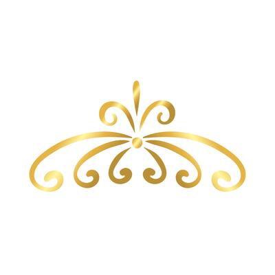 elegant victorian frame decoration golden gradient style icon