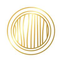 circular frame decoration golden gradient style icon vector