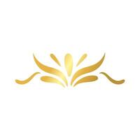 elegant border frame decoration golden gradient style icon vector