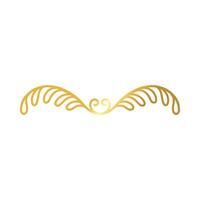 elegant border frame with leafs decoration golden gradient style icon vector