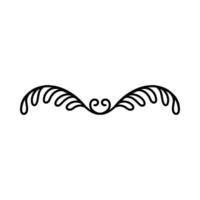 elegant border frame with leafs decoration silhouette style icon vector