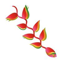 beautiful heliconia flower gradient style icon vector