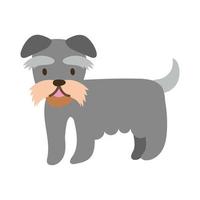 lindo perro mascota mano dibujar icono de estilo vector