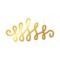 elegant border frame calligraphic decoration golden gradient style icon vector