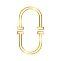 elegant archery frame decoration golden gradient style icon vector