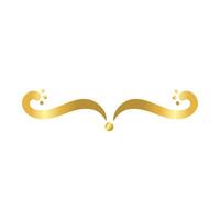 elegant border frame decoration golden gradient style icon vector