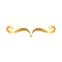 elegant border frame decoration golden gradient style icon vector