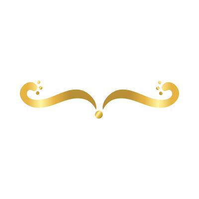 elegant border frame decoration golden gradient style icon