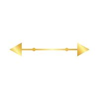 elegant arrow frame decoration golden gradient style icon vector