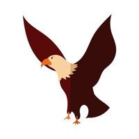 eagle bald usa flat detailed style vector