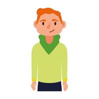 young man avatar character icon vector