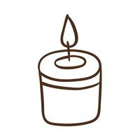 thick candle line style icon vector