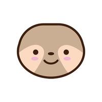 cute little turtle kawaii animal line and fill style vector
